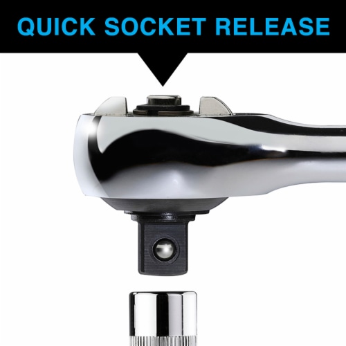 Zero Degree® 3/8 Drive Gearless Ratchet with Socket Quick Release Perspective: back