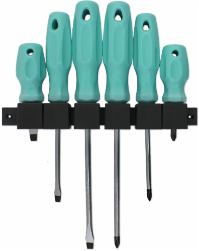 Her Hardware™ Chrome Screwdriver Set - Blue Perspective: back