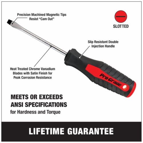 Pro-Grade Slotted Screwdriver Perspective: back