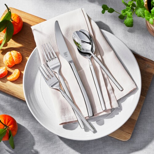 ZWILLING Opus 20-Piece 18/10 Stainless Steel Flatware Set, Silver Perspective: back