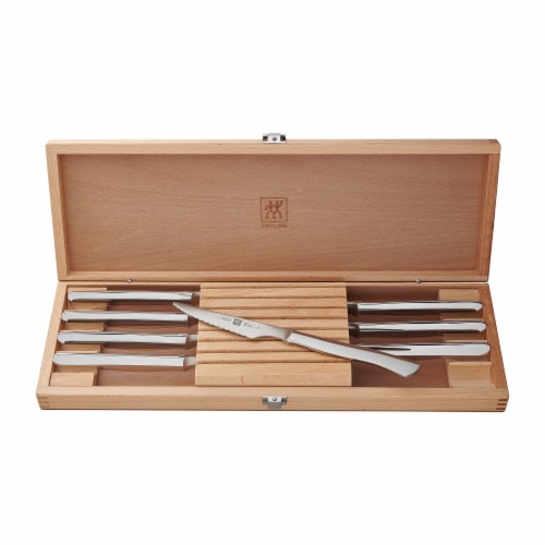 ZWILLING 8-pc Stainless Steel Steak Knife Set w/Presentation Case Perspective: back