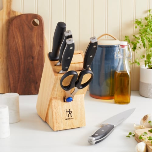 Henckels Forged Premio 7-pc Knife Block Set Perspective: back