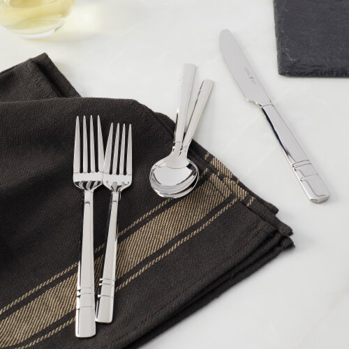 Henckels Madison Square Stainless Steel Flatware Set Perspective: back
