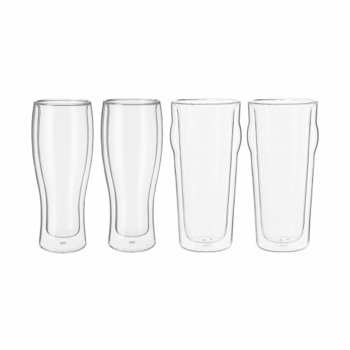 ZWILLING Sorrento 4-pc Double-Wall Pint & Pilsner Glass Set Perspective: back