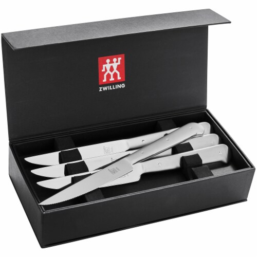 ZWILLING Porterhouse Razor-Sharp Steak Knife Set of 8 with Black Presentation Case, Gift Set Perspective: back