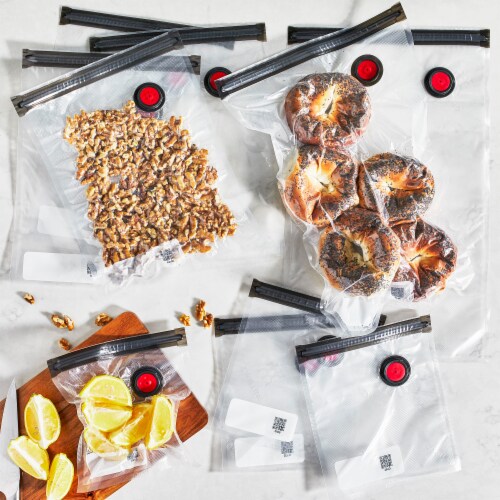 ZWILLING Fresh & Save 10-pc Assorted Sizes Vacuum Sealer Bags, Sous Vide Bags, Meal Prep Perspective: back