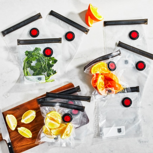 ZWILLING Fresh & Save 10-pc Vacuum Sealer Bags, Sous Vide Bags, Meal Prep - Small Perspective: back