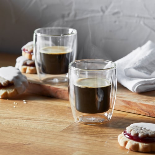 Henckels Cafe Roma 2-pc Double-Wall Glassware 3oz. Espresso Glass Set Perspective: back