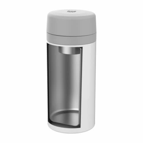 ZWILLING Thermo 14.2 oz Tea & Fruit Infuser Bottle - Silver-White Perspective: back