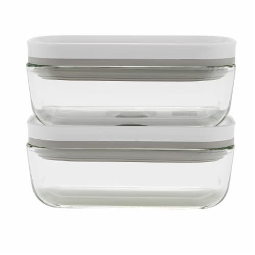 ZWILLING Fresh & Save 2-pc Glass Airtight Food Storage Container, Meal Prep Container - Small Perspective: back