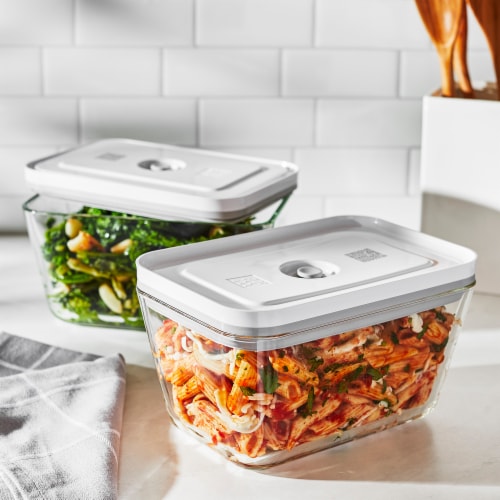ZWILLING Fresh & Save 2-pc Glass Airtight Food Storage Container, Meal Prep Container - Large Perspective: back