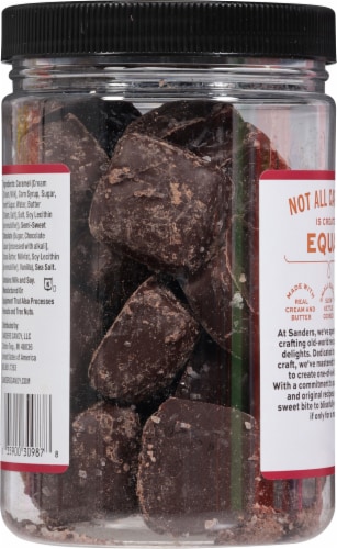 Sanders® Dark Chocolate Sea Salt Caramels Perspective: back
