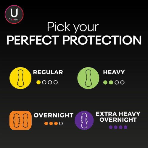 U by Kotex Security Heavy Absorbency Feminine Pad Maxi / Overnight 01404 14 per Pack Perspective: back