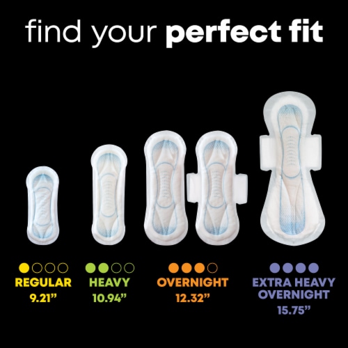 U by Kotex Security Unscented Maxi Feminine Pads Overnight Absorbency Pads Perspective: back