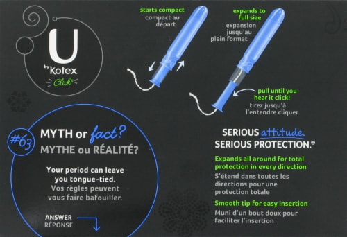 U by Kotex Regular and Super Tampons Perspective: back