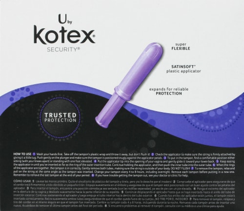 Kotex Security Super Plus Tampons Perspective: back
