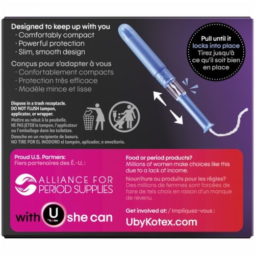 U by Kotex Click Compact Regular Absorbency Unscented Tampons Perspective: back