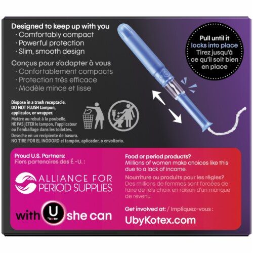 U by Kotex Click Compact Super Absorbency Unscented Tampons Perspective: back