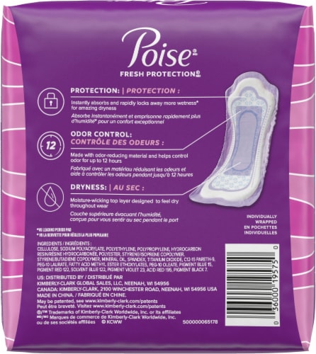 Poise Moderate Extra Coverage Pads Perspective: back