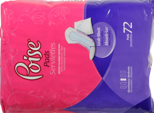 Poise Moderate Absorbency Pads Perspective: back