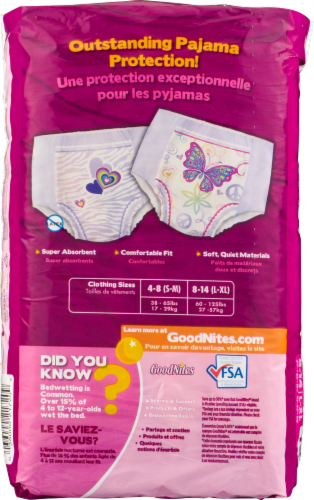 Goodnites Girls' Bedwetting Underwear, L/XL (60-125+ lbs) Perspective: back