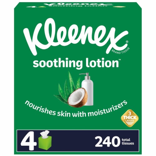 Kleenex Soothing Lotion Facial Tissues 4 Count Perspective: back