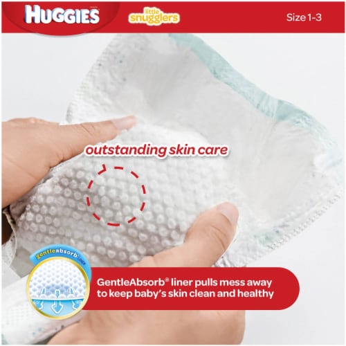 Huggies Little Snugglers Baby Diaper Size 1, Up to 14 lbs. 34717, 20 Ct Perspective: back