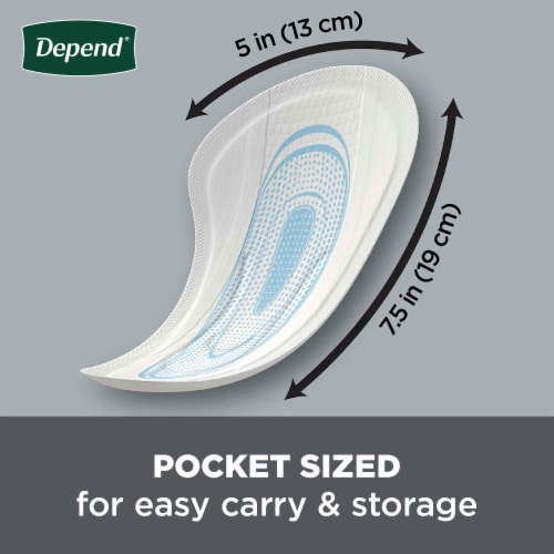 Depend Shields Bladder Control Shields Incontinence Pads For Men Light Absorbency Perspective: back