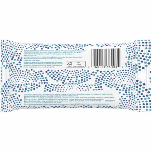 Cottonelle Flushable Wet Wipes Perspective: back