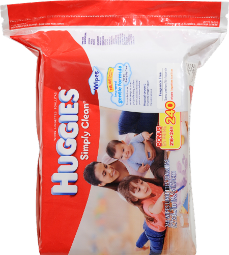 Huggies Simply Clean Fragrance Free Wipes Perspective: back