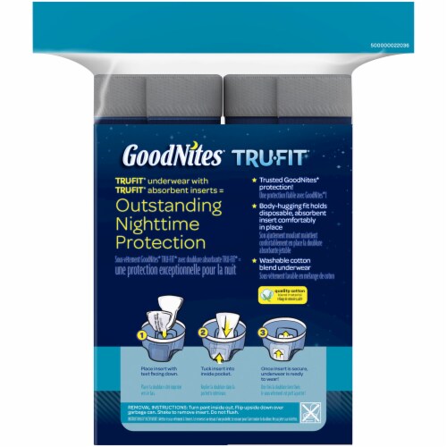 Goodnites TRU-FIT Boys' Disposable Absorbent Inserts, L/XL (60-100+ lbs) Perspective: back