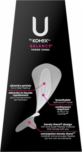 U by Kotex® Barely There® Regular Thong Liners Unscented Perspective: back