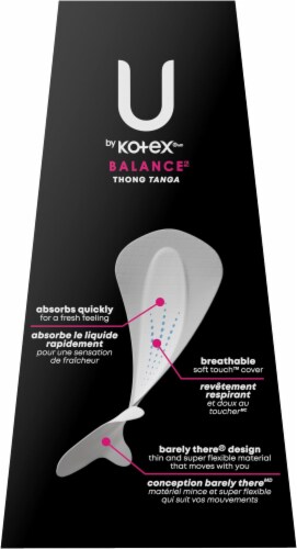 U by Kotex® Barely There® Regular Thong Liners Unscented Perspective: back