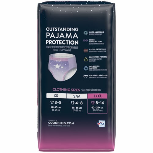 Goodnites Girls' Bedwetting Underwear, L/XL (60-125+ lbs Goodnites Girls' Bedwetting Underwear, L/XL (60-125+ lbs