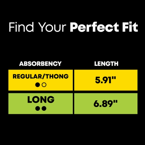 U by Kotex Daily Panty Liners, Balance, Wrapped, Light Absorbency Regular Length Perspective: back