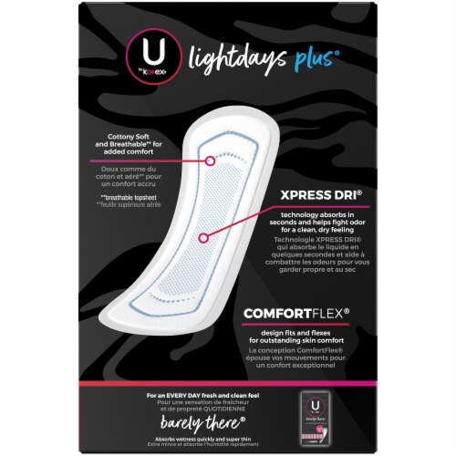 U by Kotex Curves Regular Liners Perspective: back