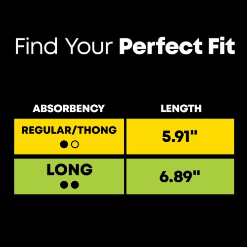 U by Kotex Balance Regular Length Wrapped Panty Liners Perspective: back