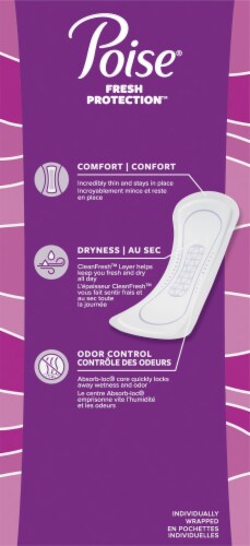 Poise® Microliners Regular Lightest Absorbency Incontinence Panty Liners Perspective: back