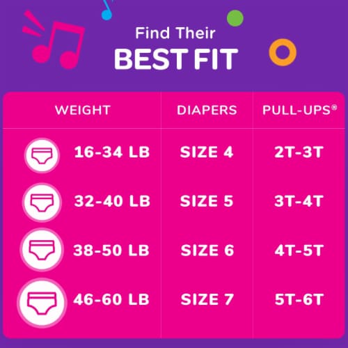 Huggies Pull-Ups Plus Learning Designs Training Pants 3T - 4T Girl