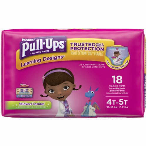 Pull-Ups Learning Designs Girls' Potty Training Pants, 4T-5T (38-50 lbs) Perspective: back