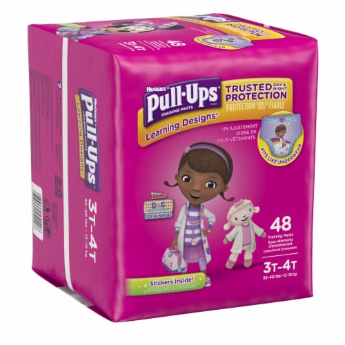 Pull-Ups Learning Designs Girls' Potty Training Pants, 3T-4T (32-40 lbs) Perspective: back