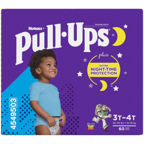 Pull-Ups Night-Time Boys' Potty Training Pants, 3T-4T (32-40 lbs) Perspective: back