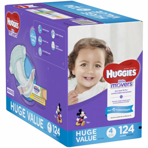 Huggies Little Movers Diapers Size 4, 124 ct - Kroger