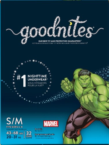 Goodnites Boys' Bedwetting Underwear, S/M (38-65 lbs) Perspective: back