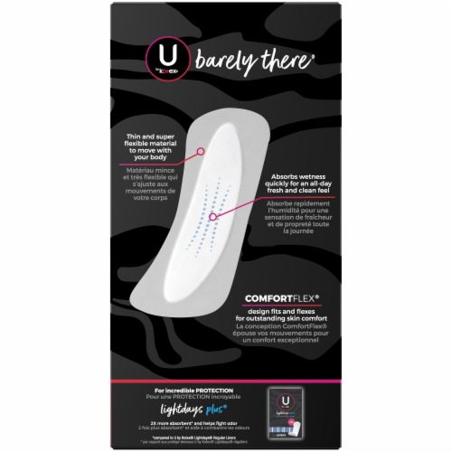 U by Kotex Barely There Regular Everyday Liners Perspective: back