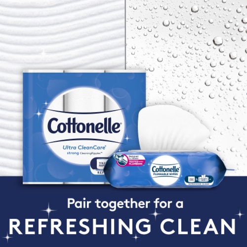 Cottonelle® Ultra CleanCare® Double Roll Toilet Paper Perspective: back