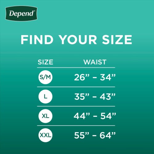 Depend Fit-Flex Adult Incontinence L Grey Underwear Perspective: back