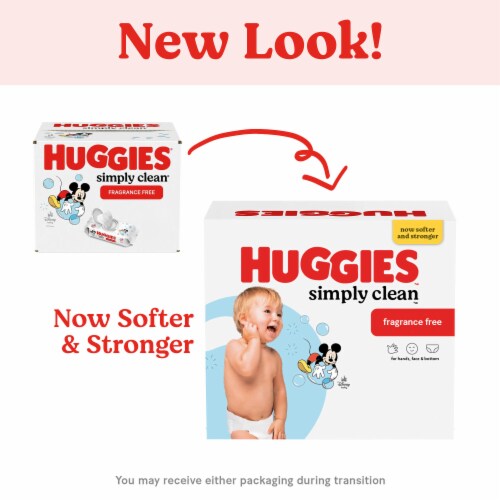 Huggies Simply Clean Unscented Baby Wipes Perspective: back