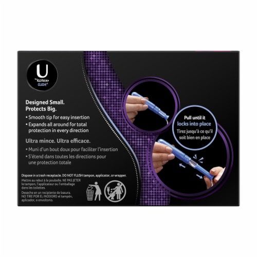 U by Kotex Click Compact Regular Unscented Tampons Perspective: back