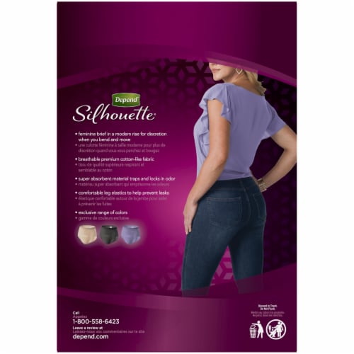 Depend Silhouette Maximum Absorbency Incontinence Underwear for Women Perspective: back